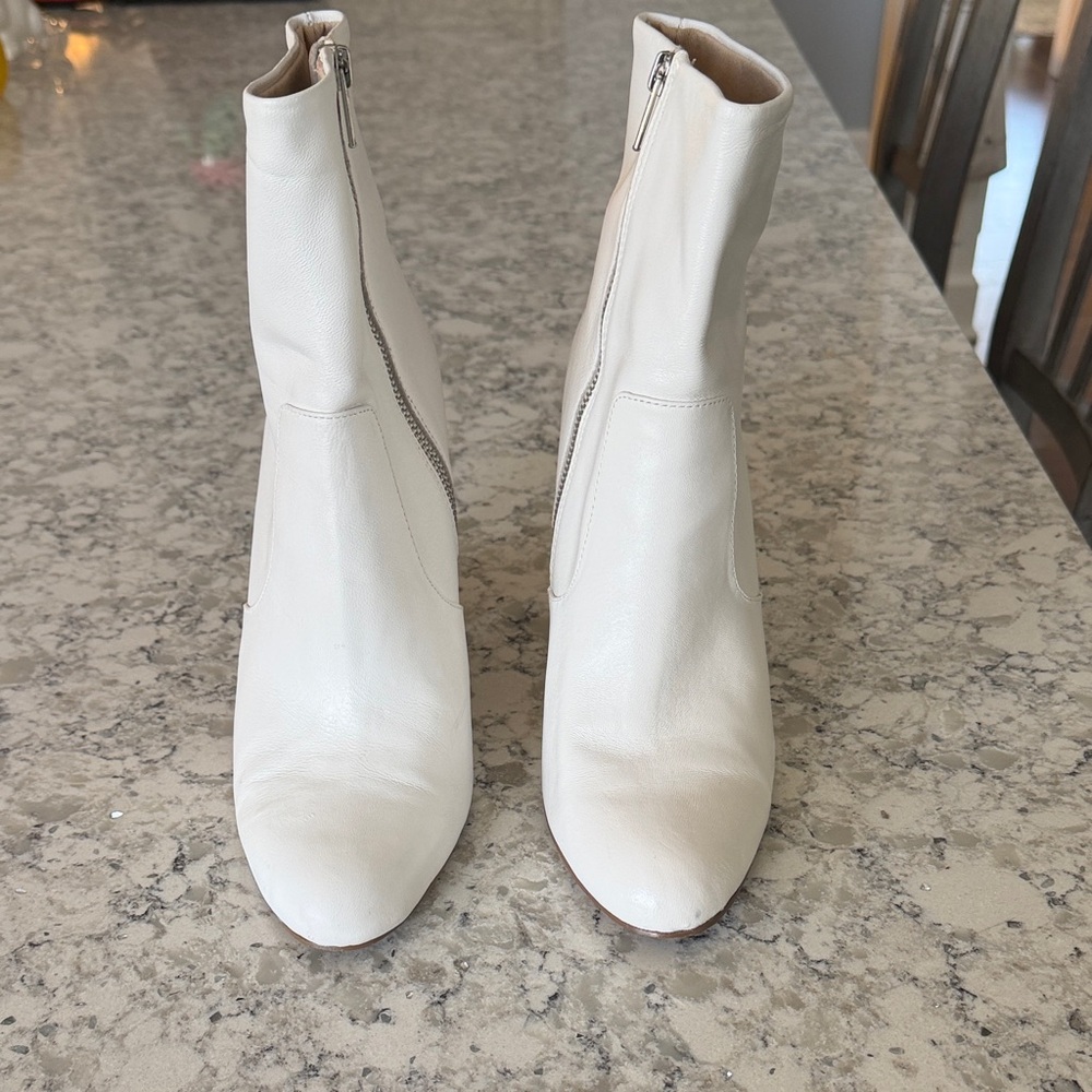 Steve Madden Cream Ankle Boots